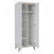 Szafa 2D SLIM 80x205,5x52 - BIAŁY MAT / SAN REMO JASNY