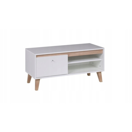 RTV SLIM 100x46,5x40 - BIAŁY MAT / SAN REMO JASNY