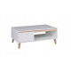 Ława SLIM 120x46,5x65 - BIAŁY MAT / SAN REMO JASNY