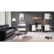 Komoda 1D3SZ CASTRO 120x90x40 - DĄB ZŁOTY / BIAŁY MAT / GRAFIT