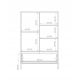 Regał 1D1SZ VESS 90x135x40 - DĄB HIKORA / BIAŁY MAT