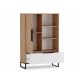 Regał 1D1SZ VESS 90x135x40 - DĄB HIKORA / BIAŁY MAT