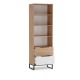 Regał 2SZ VESS 60x190x40 - DĄB HIKORA / BIAŁY MAT