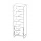 Regał 2SZ VESS 60x190x40 - DĄB HIKORA / BIAŁY MAT