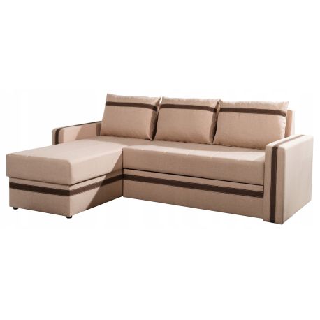 Narożnik z funkcją spania POSEJDON JASNY LUX 236x80x160 do salonu pokoju