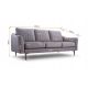 Kanapa SPLIT 2 206x90x90 do pokoju salonu sypialni